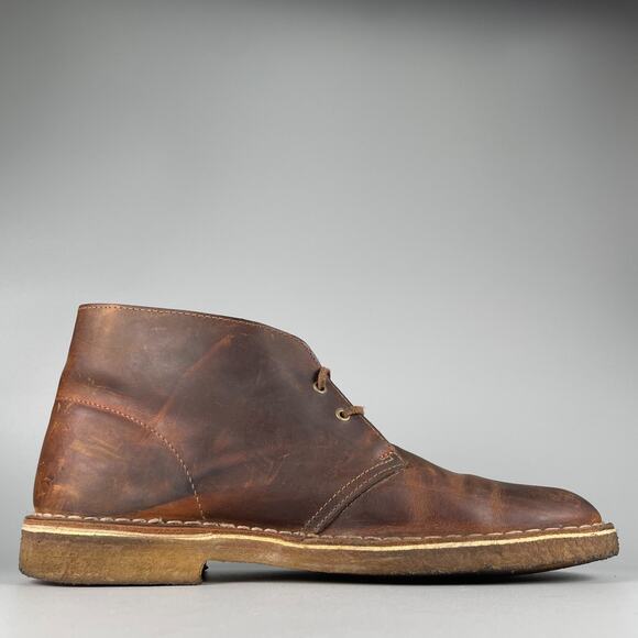 Clarks Originals Desert Boot Men's Size 10 M Beeswax Brown Leather Chukka Boots - Picture 5 of 9